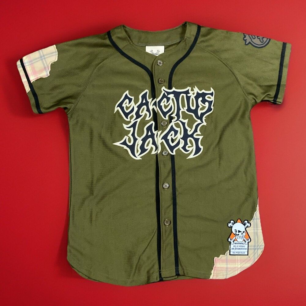 Travis Scott x Astroworld Brand X Baseball Jersey Mens Green Cactus Jack Sz XL